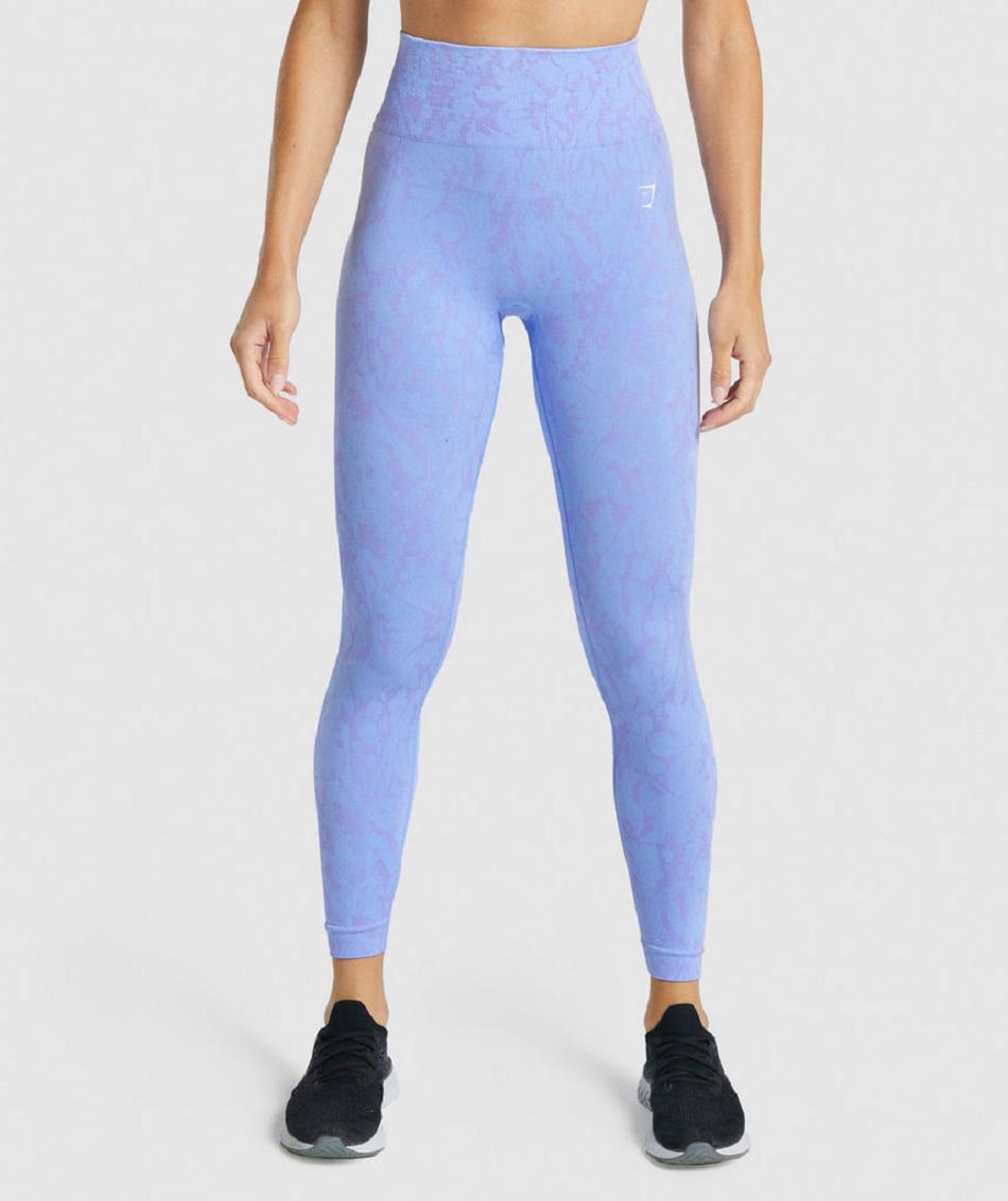 Leggins Gymshark Adapt Animal Seamless Mujer Azules Claro | MX_4748RVD