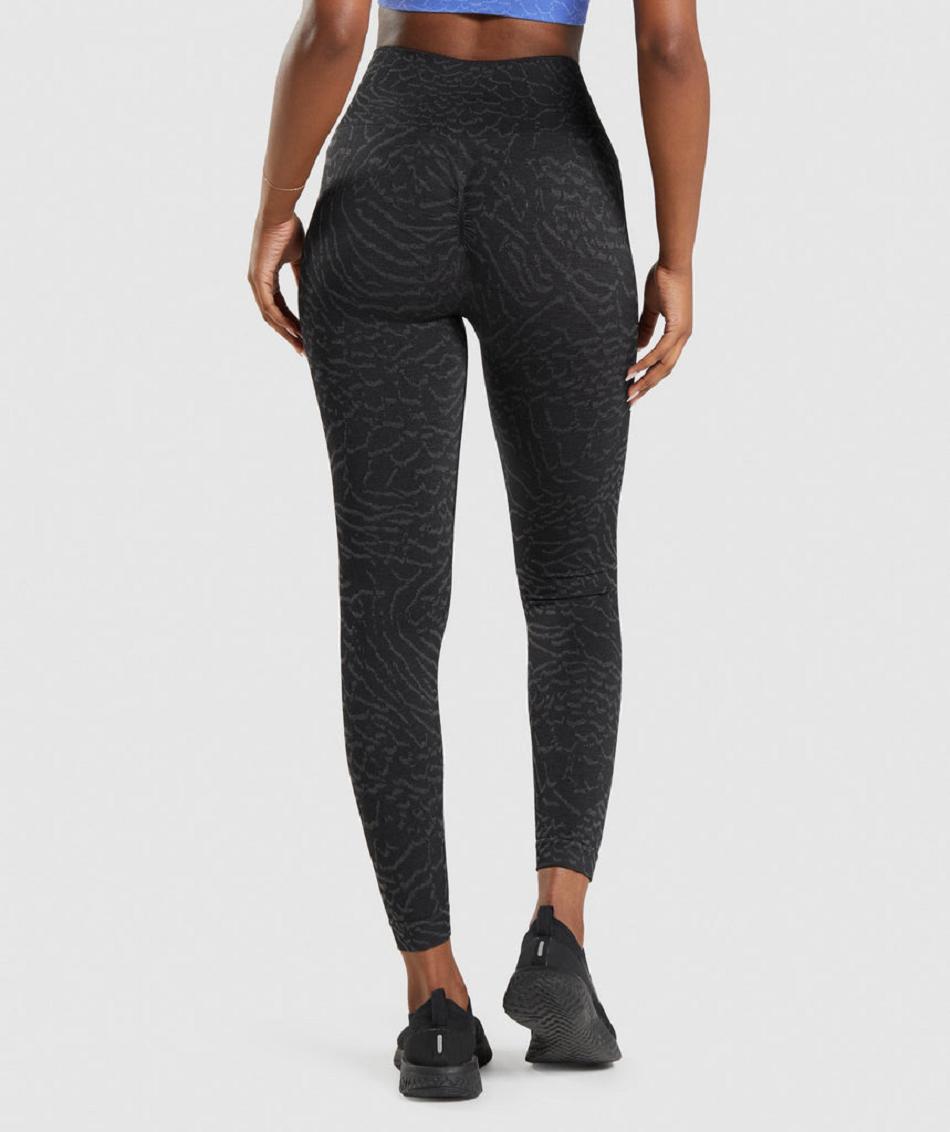 Leggins Gymshark Adapt Animal Seamless Mujer Negros | MX_4773WNB