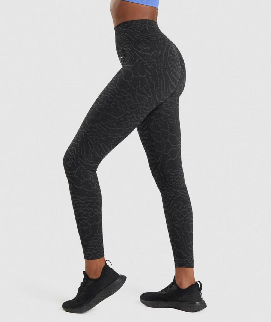 Leggins Gymshark Adapt Animal Seamless Mujer Negros | MX_4773WNB