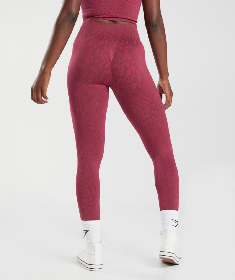 Leggins Gymshark Adapt Animal Seamless Mujer Rosas Marrom | MX_4778GSO