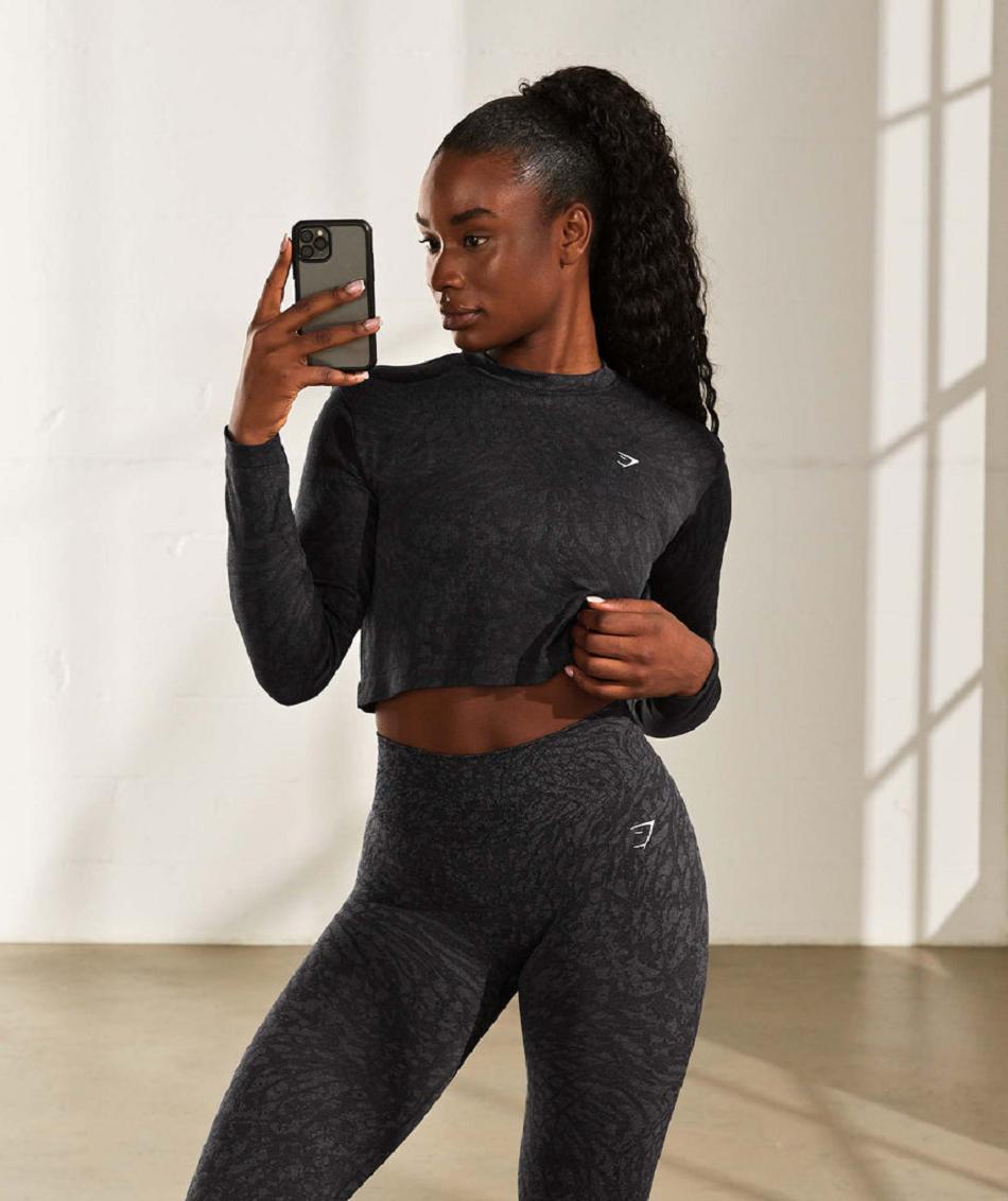 Leggins Gymshark Adapt Animal Seamless Mujer Negros | MX_4853GSO