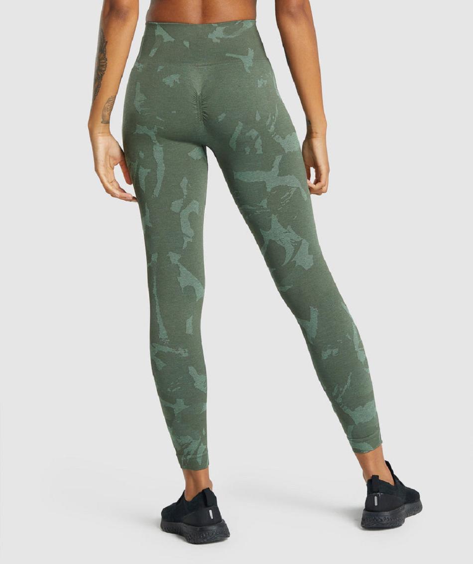 Leggins Gymshark Adapt Camo Seamless Mujer Verdes | MX_4733GSO