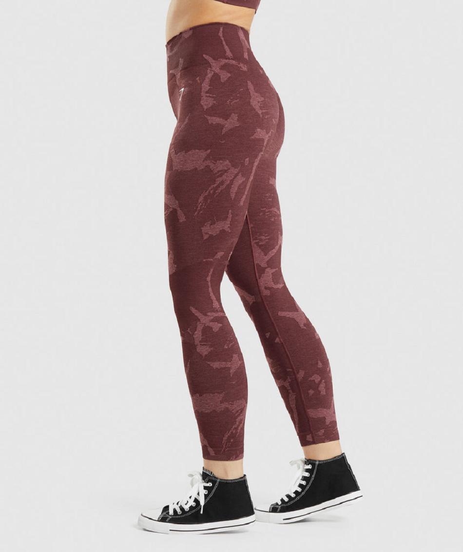 Leggins Gymshark Adapt Camo Seamless Mujer Rosas Marrom | MX_4774AHK