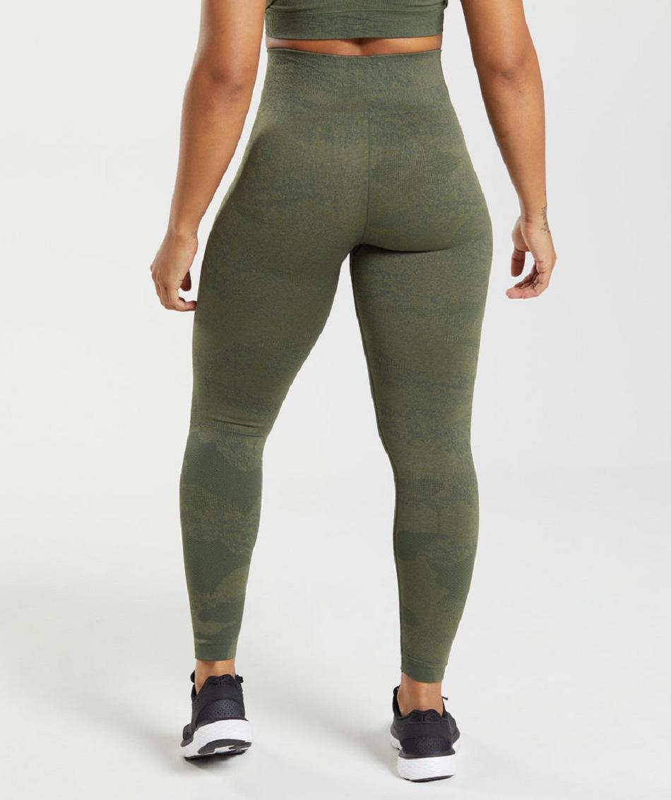 Leggins Gymshark Adapt Camo Seamless Mujer Verde Oliva Verde Oliva | MX_4779HAP