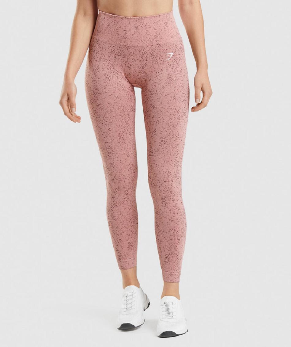 Leggins Gymshark Adapt Fleck Seamless Mujer Rosas | MX_4796MQZ