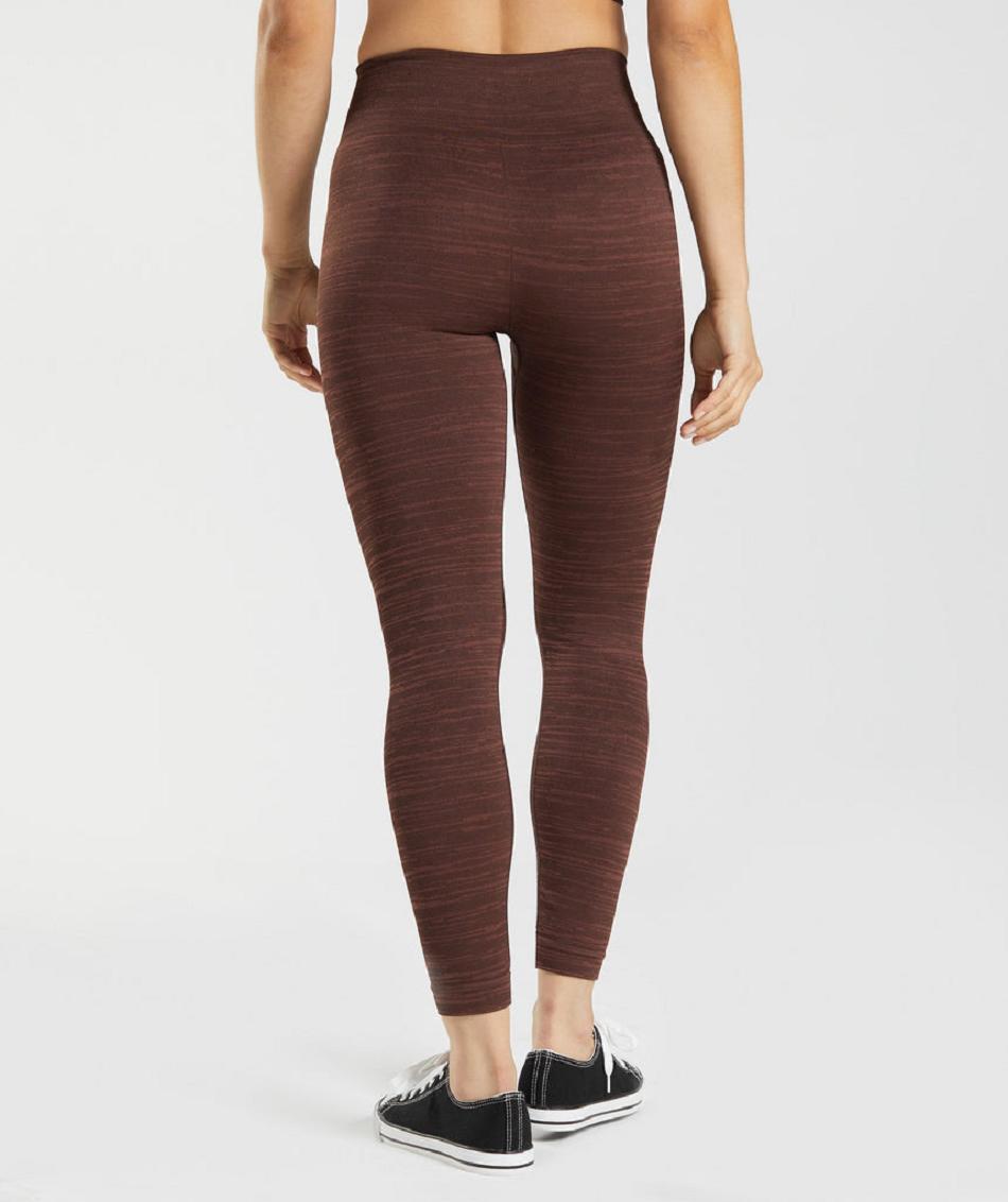 Leggins Gymshark Adapt Marl Seamless Mujer Marrom Rosas Marrom | MX_4718NWY