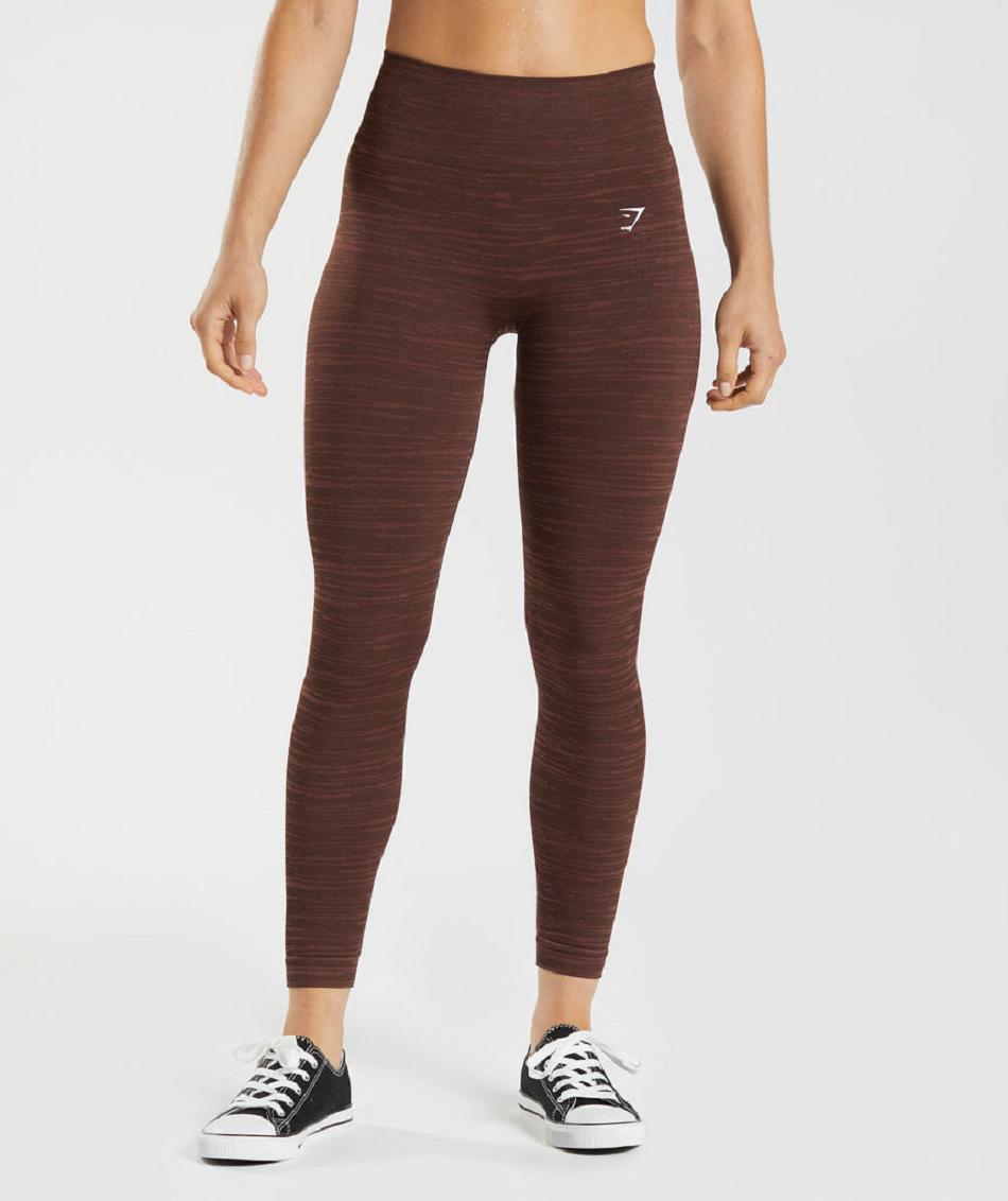 Leggins Gymshark Adapt Marl Seamless Mujer Marrom Rosas Marrom | MX_4718NWY