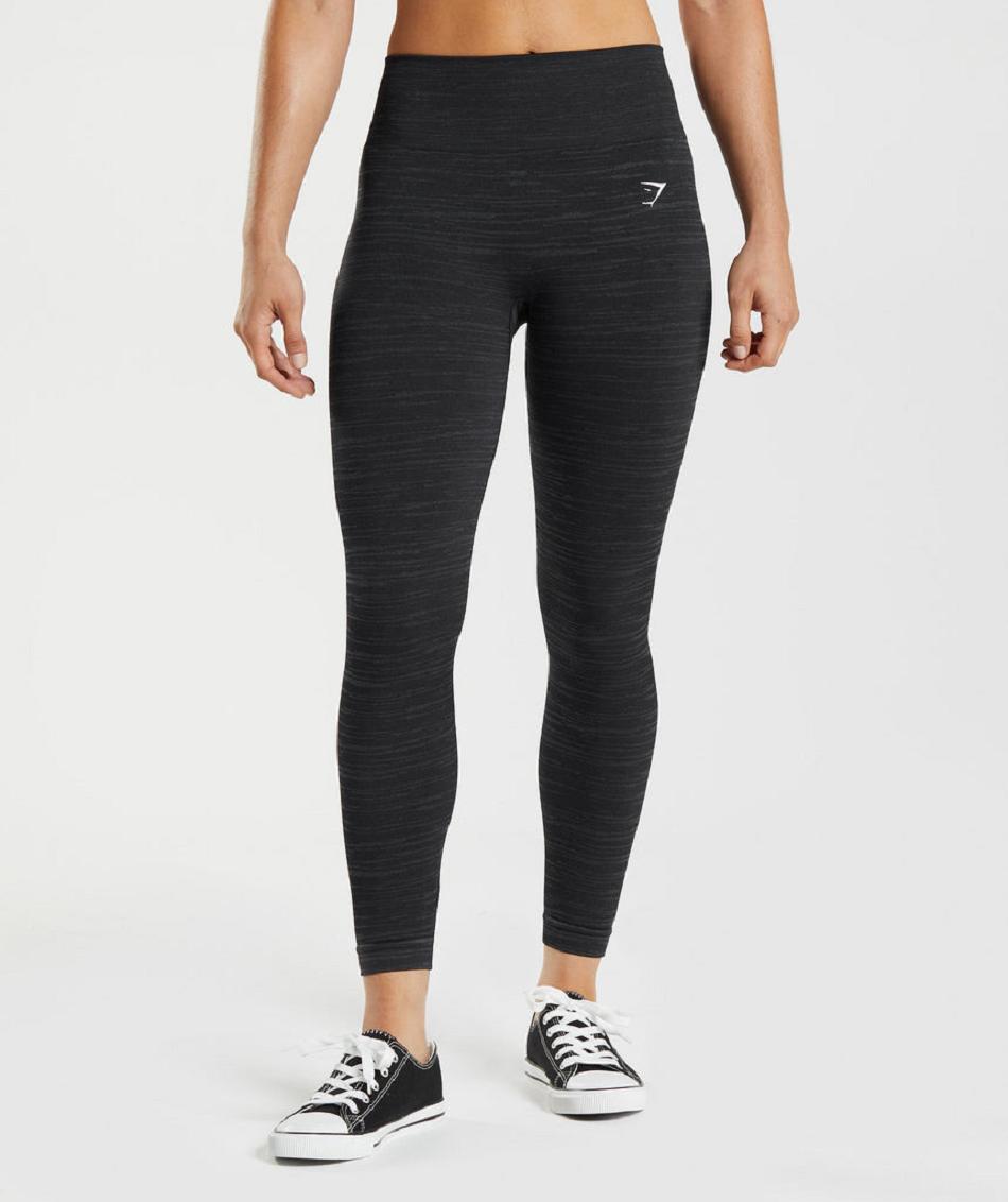 Leggins Gymshark Adapt Marl Seamless Mujer Negros Grises | MX_4719MQZ