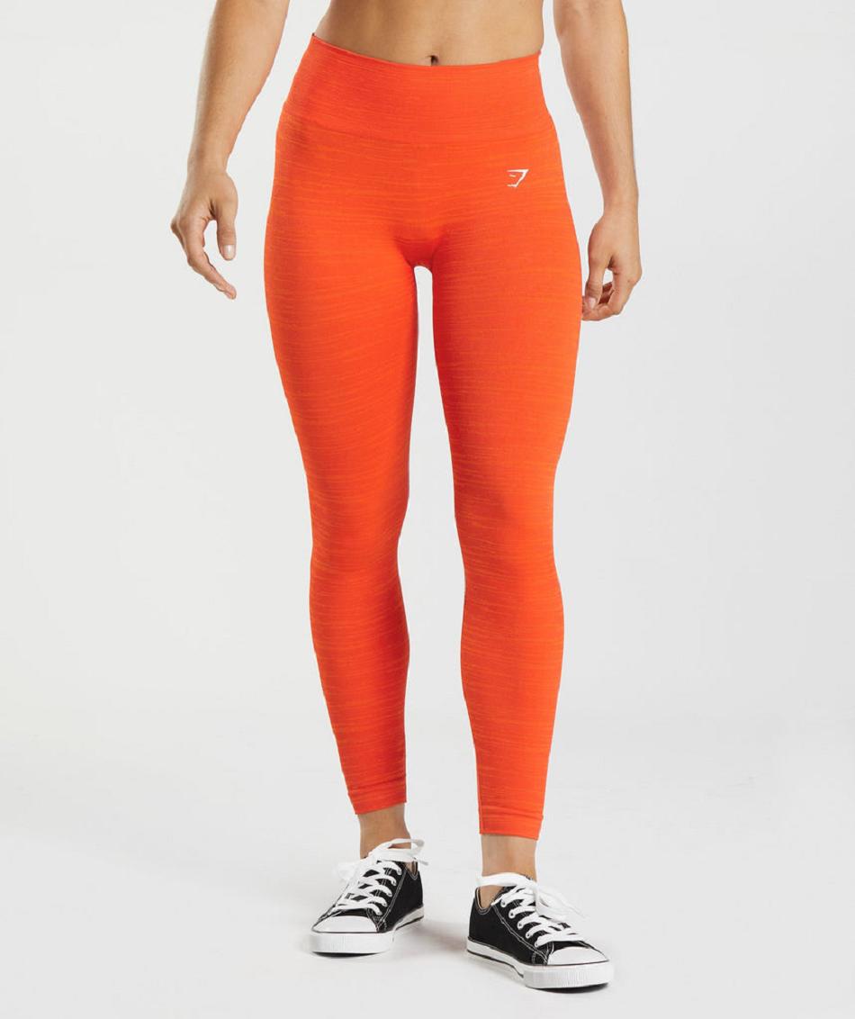 Leggins Gymshark Adapt Marl Seamless Mujer Rojos Naranjas | MX_4723SGL