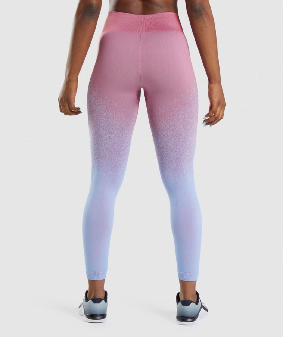 Leggins Gymshark Adapt Ombre Seamless Mujer Rosas Rosas Azules Claro | MX_4770NWY