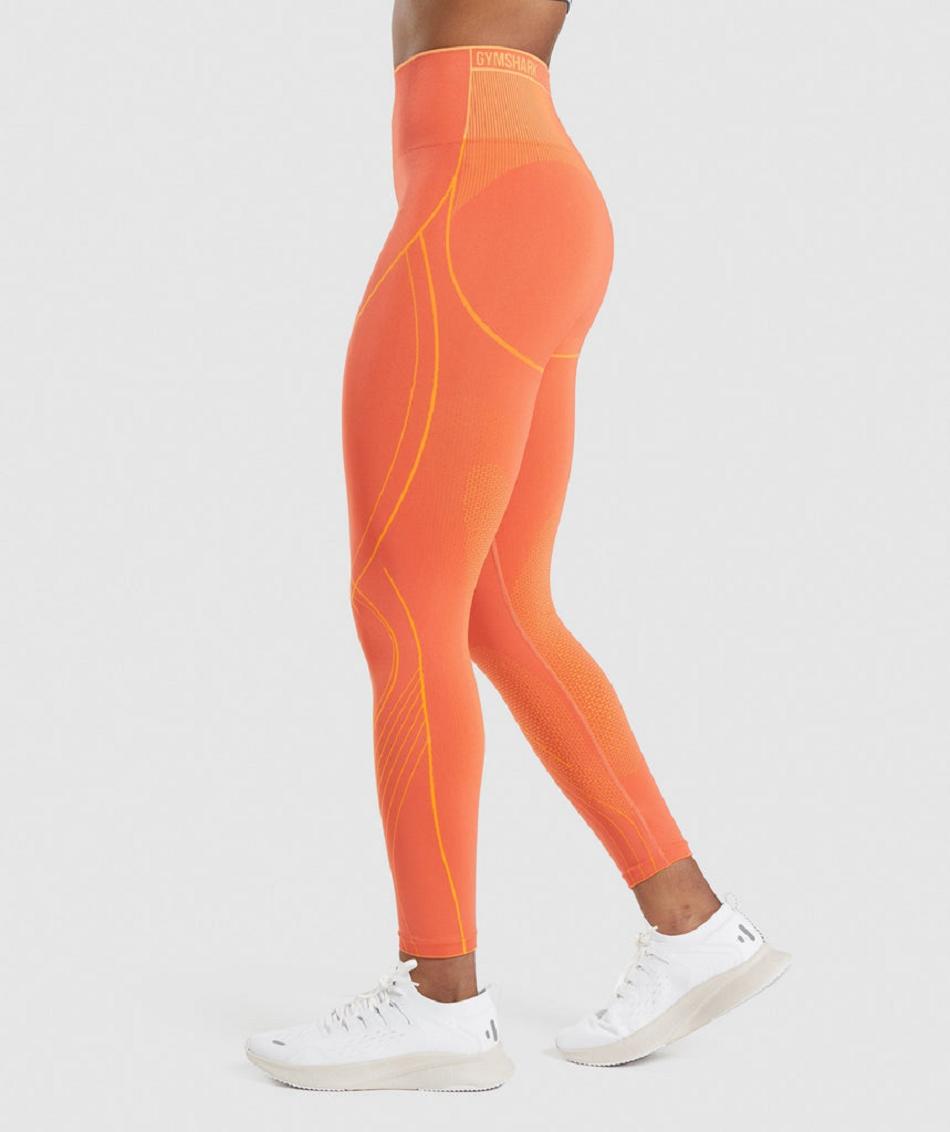 Leggins Gymshark Apex Seamless High Rise Mujer Naranjas Albaricoque Naranjas | MX_4801DFM