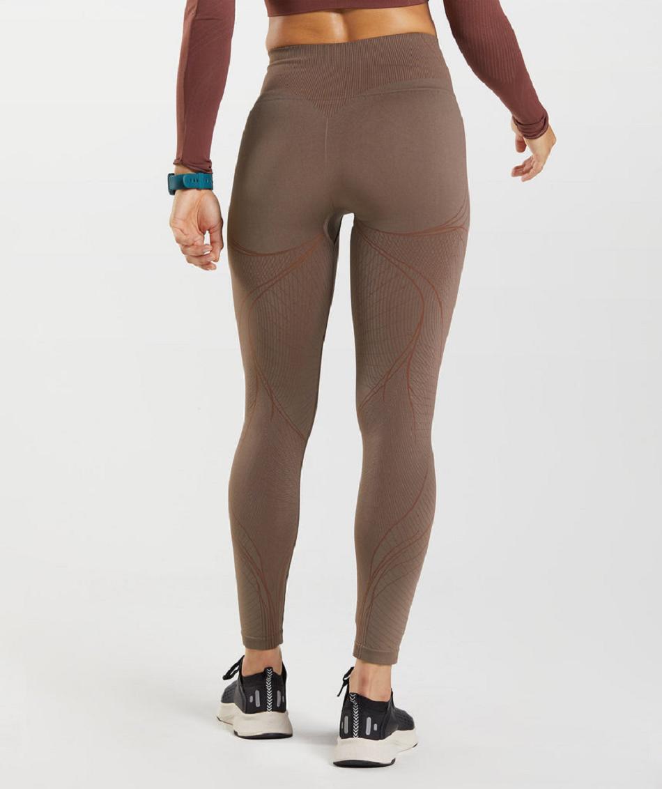 Leggins Gymshark Apex Seamless Mujer Marrom Rosas Marrom | MX_4809FDN