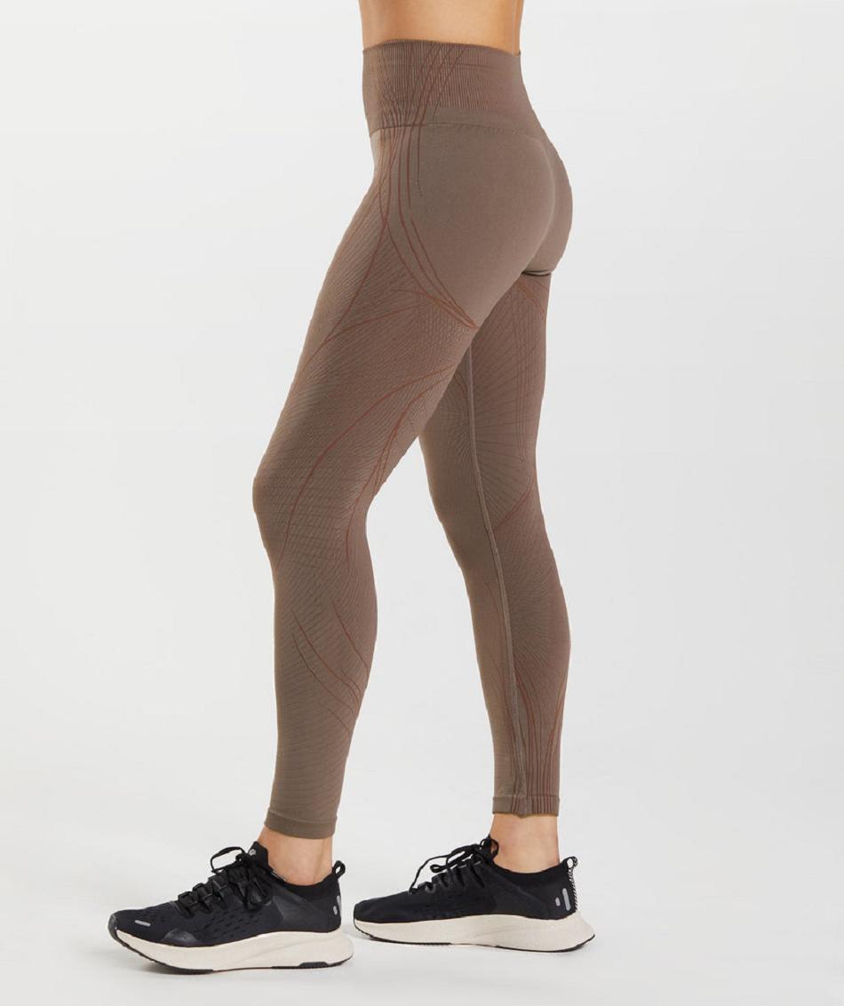 Leggins Gymshark Apex Seamless Mujer Marrom Rosas Marrom | MX_4809FDN