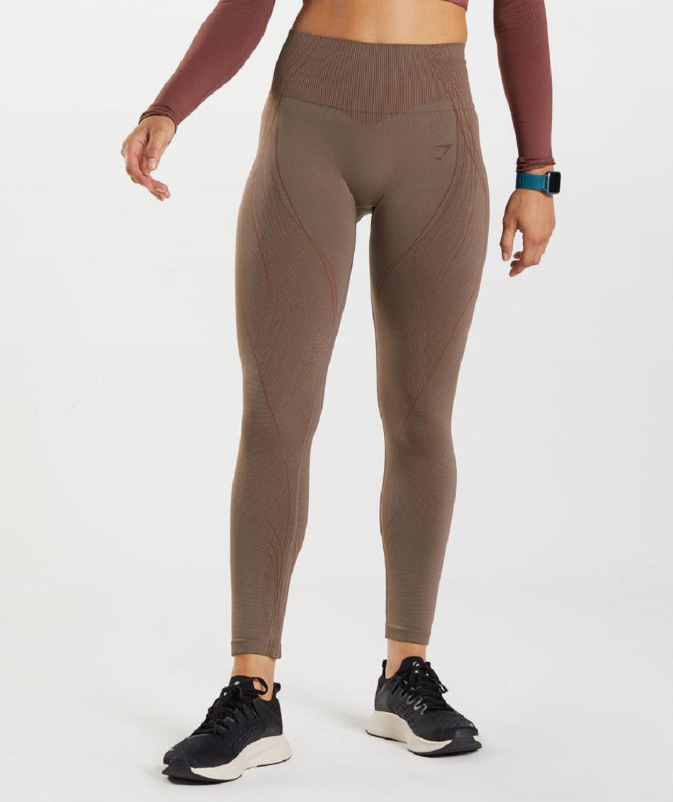 Leggins Gymshark Apex Seamless Mujer Marrom Rosas Marrom | MX_4809FDN