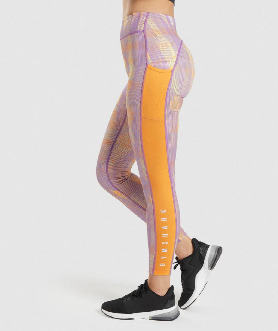 Leggins Gymshark Deporte Mujer Naranjas | MX_4735JPQ