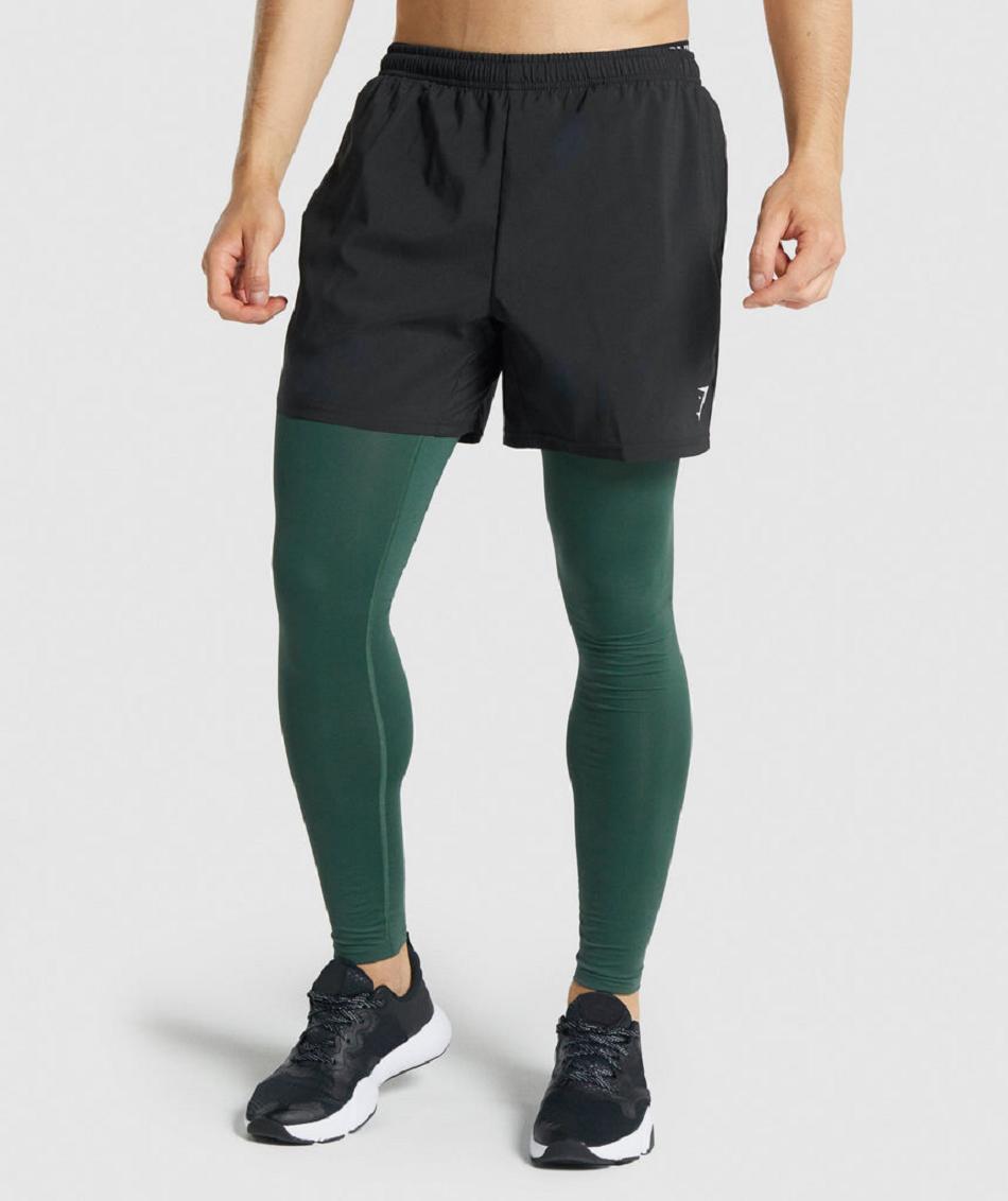 Leggins Gymshark Element Baselayer Hombre Verdes Oscuro | MX_2964BEX