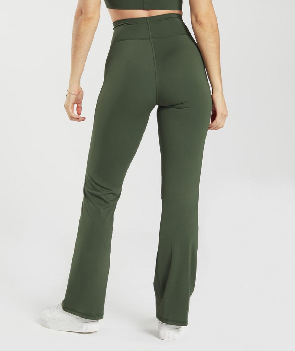 Leggins Gymshark Elevate Flared Mujer Verde Oliva | MX_4709HAP