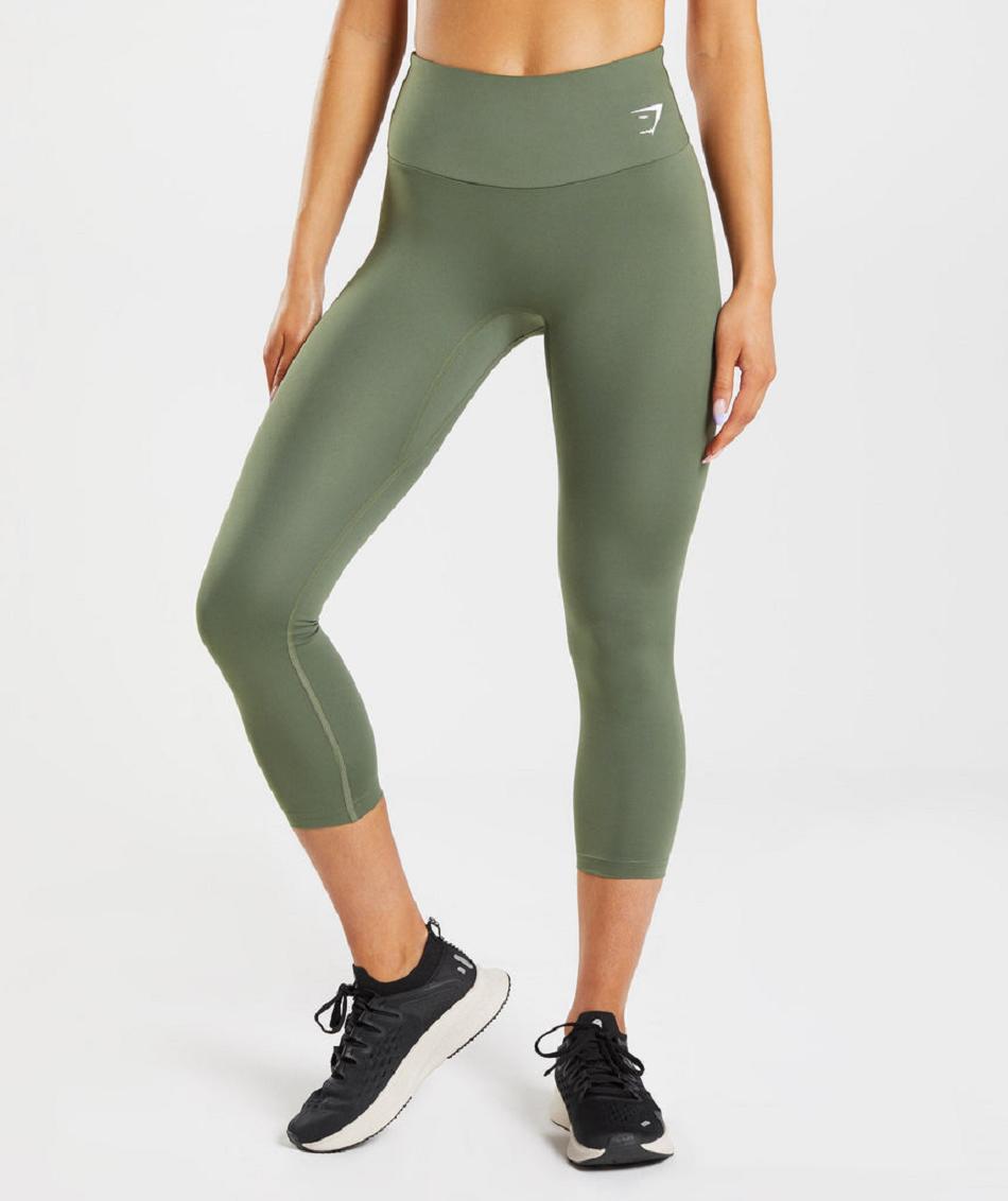 Leggins Gymshark Entrenamiento 7/8 Mujer Verde Oliva | MX_4834FDN