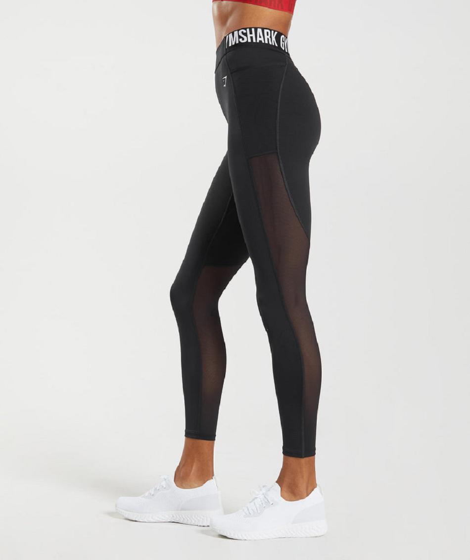 Leggins Gymshark Entrenamiento Brandmark Mujer Negros | MX_4830JPQ