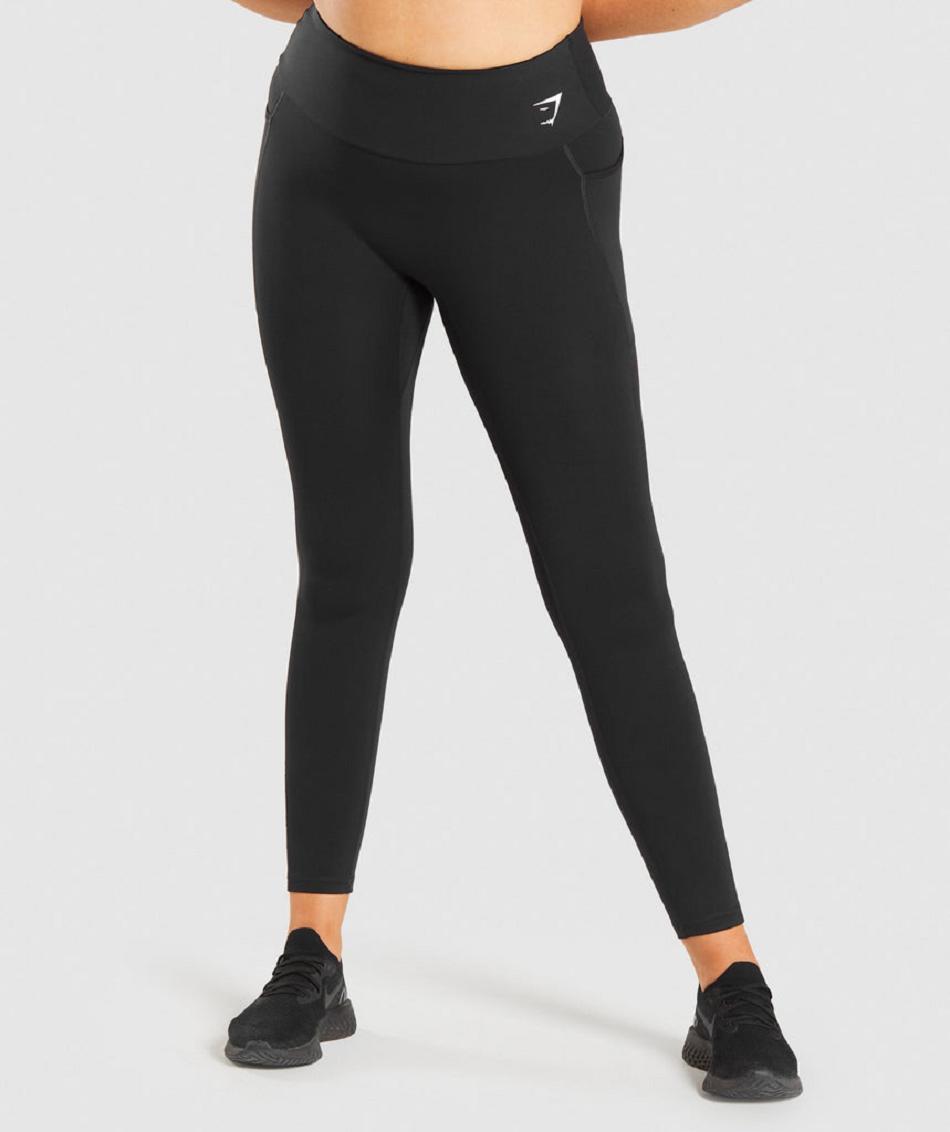 Leggins Gymshark Entrenamiento Mesh Pocket Mujer Negros | MX_4762JPQ