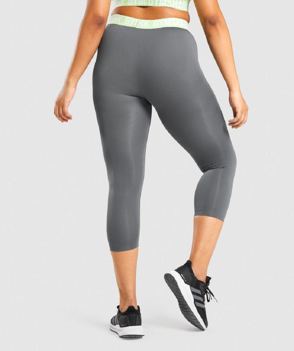 Leggins Gymshark Fit Seamless Cropped Mujer Grises | MX_4750YXF