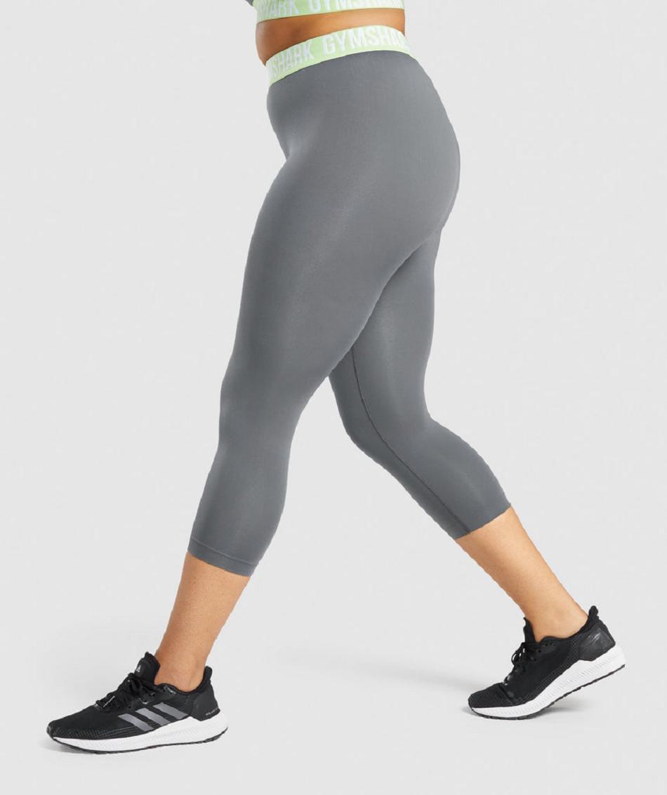 Leggins Gymshark Fit Seamless Cropped Mujer Grises | MX_4750YXF