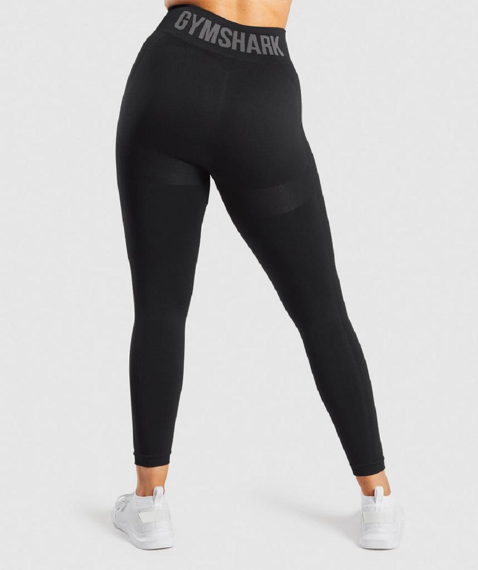 Leggins Gymshark Flex High Waisted Mujer Negros Grises | MX_4767CTV