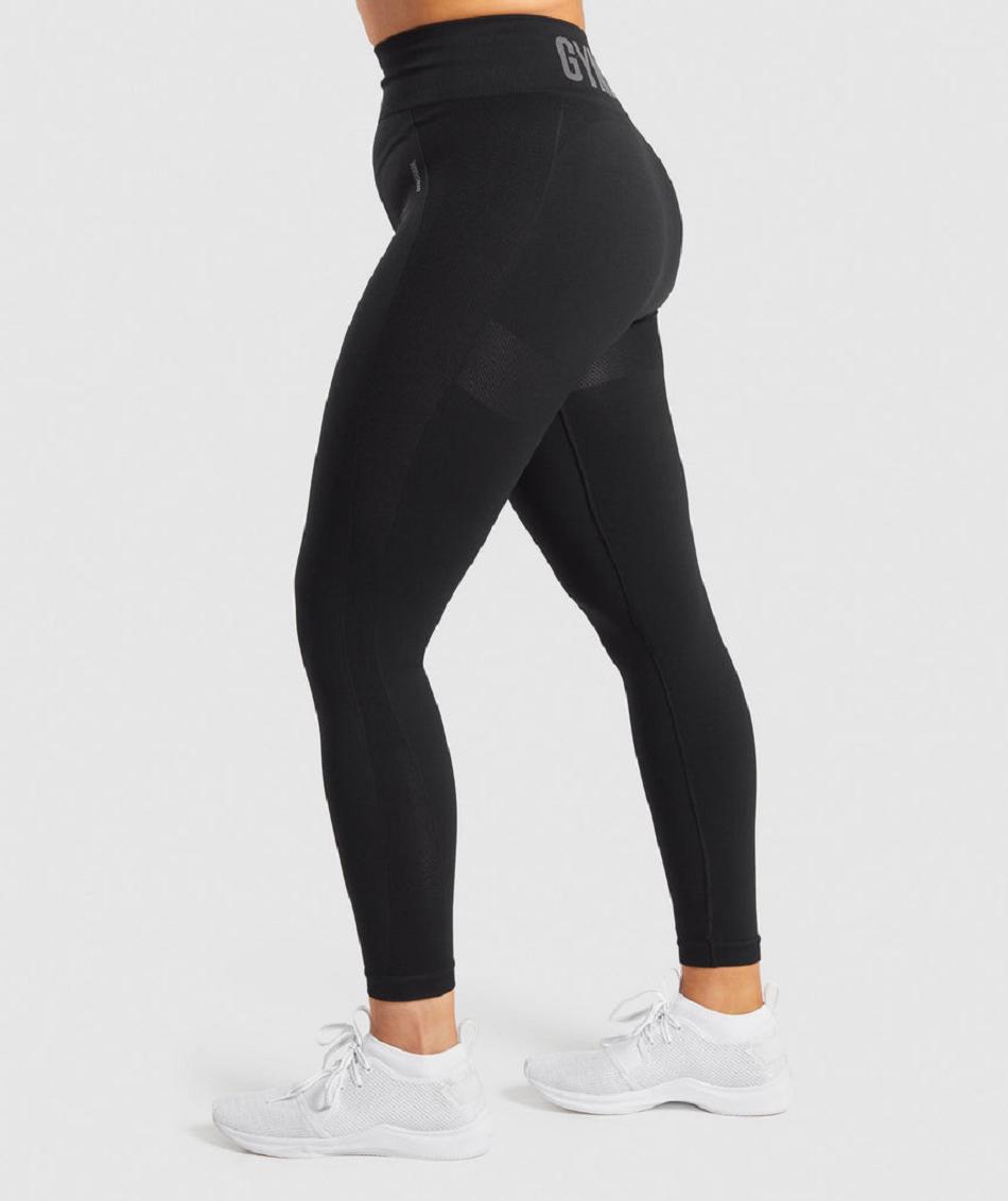 Leggins Gymshark Flex High Waisted Mujer Negros Grises | MX_4767CTV