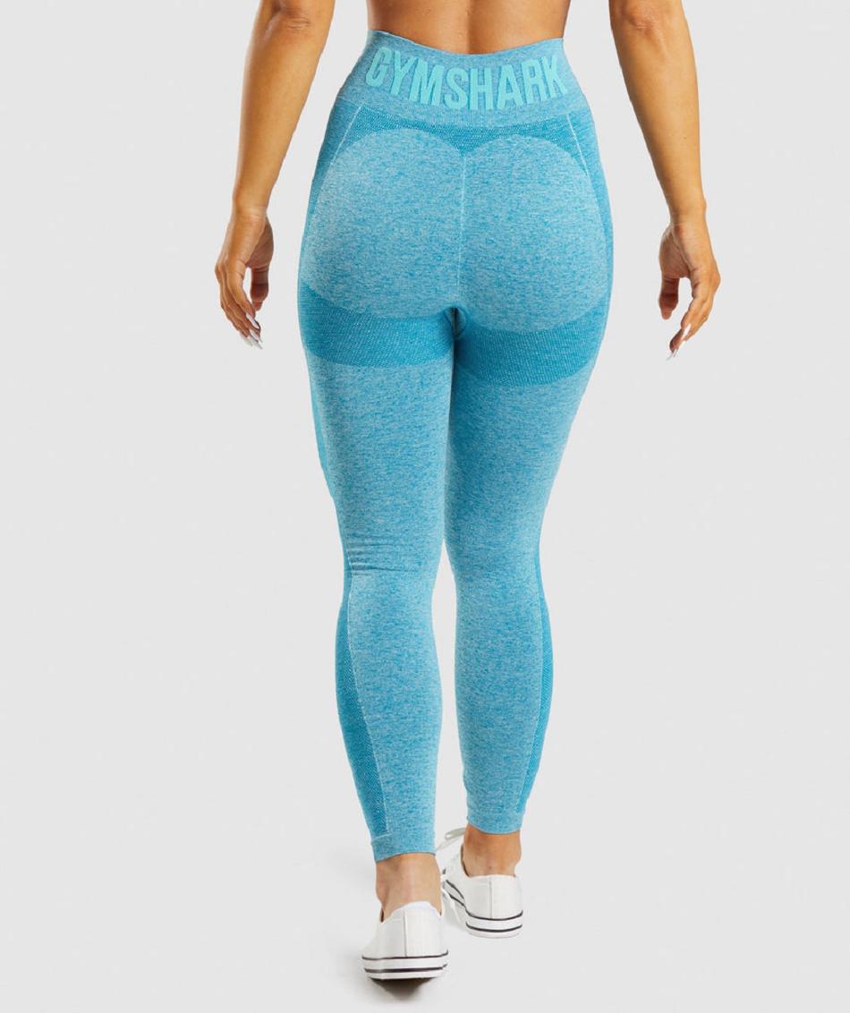 Leggins Gymshark Flex High Waisted Mujer Azules | MX_4768VRW