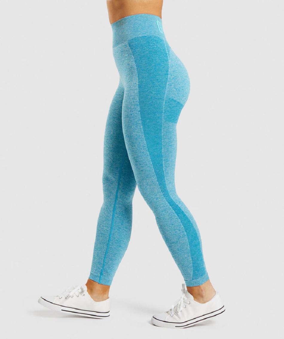 Leggins Gymshark Flex High Waisted Mujer Azules | MX_4768VRW