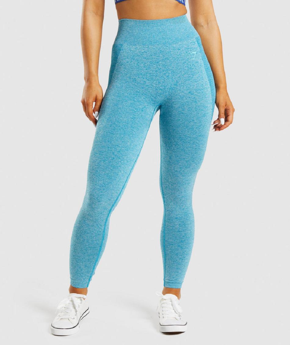 Leggins Gymshark Flex High Waisted Mujer Azules | MX_4768VRW