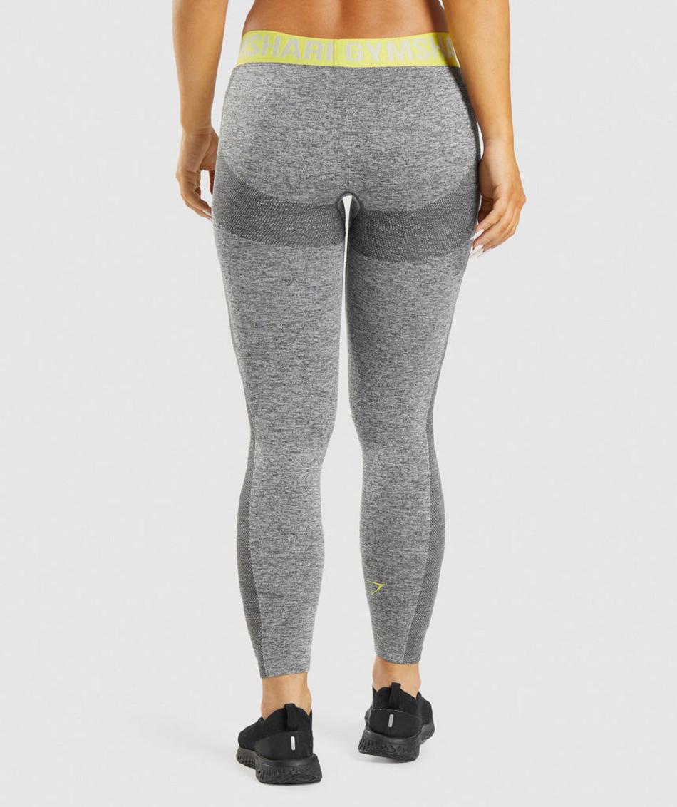 Leggins Gymshark Flex Low Rise Mujer Grises Amarillos | MX_4746WNB