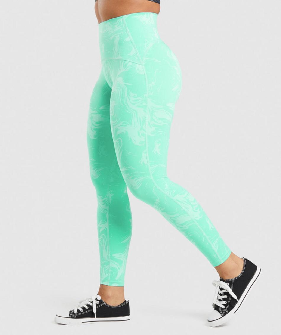 Leggins Gymshark Gs Power High Rise Mujer Turquesa Claro | MX_4786HAP