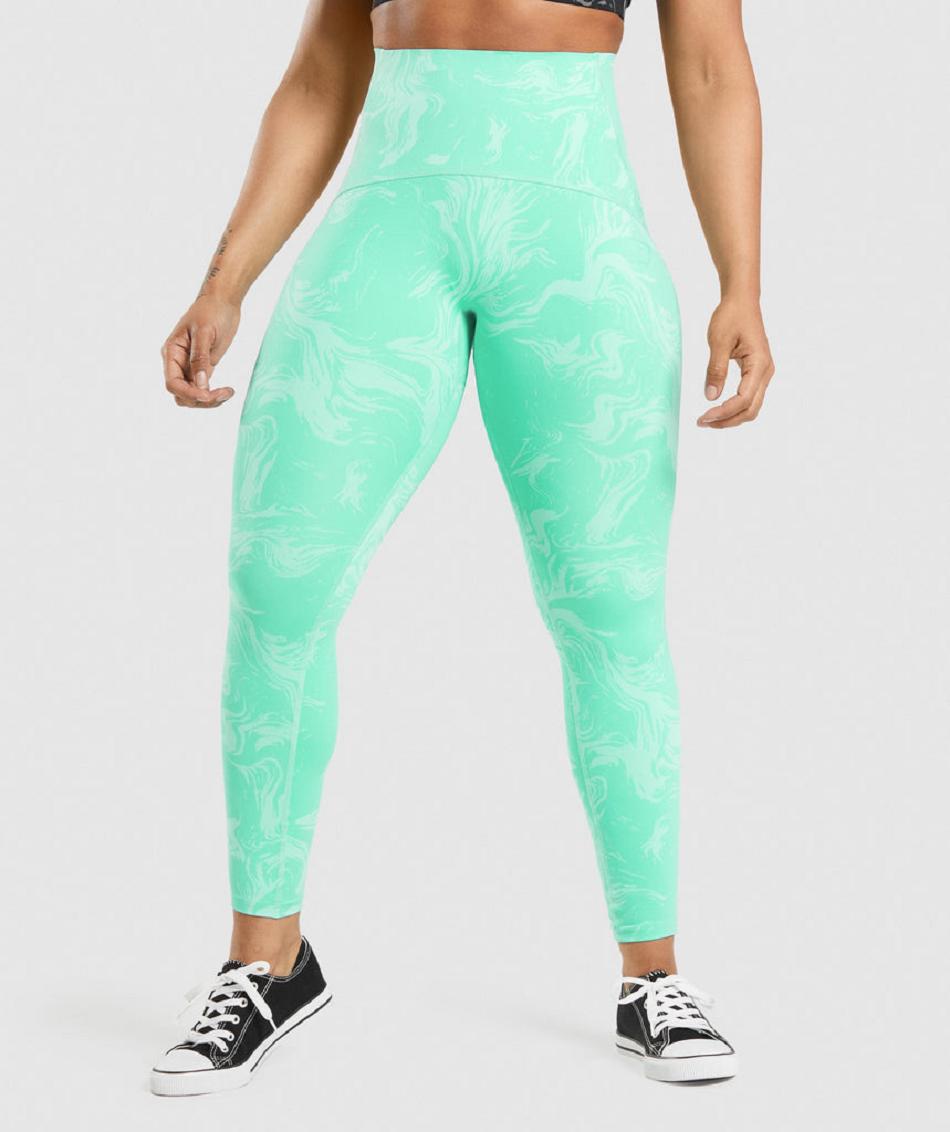 Leggins Gymshark Gs Power High Rise Mujer Turquesa Claro | MX_4786HAP