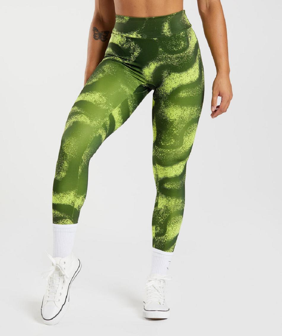 Leggins Gymshark Gs Power Original Mujer Verde Oliva | MX_4824AHK