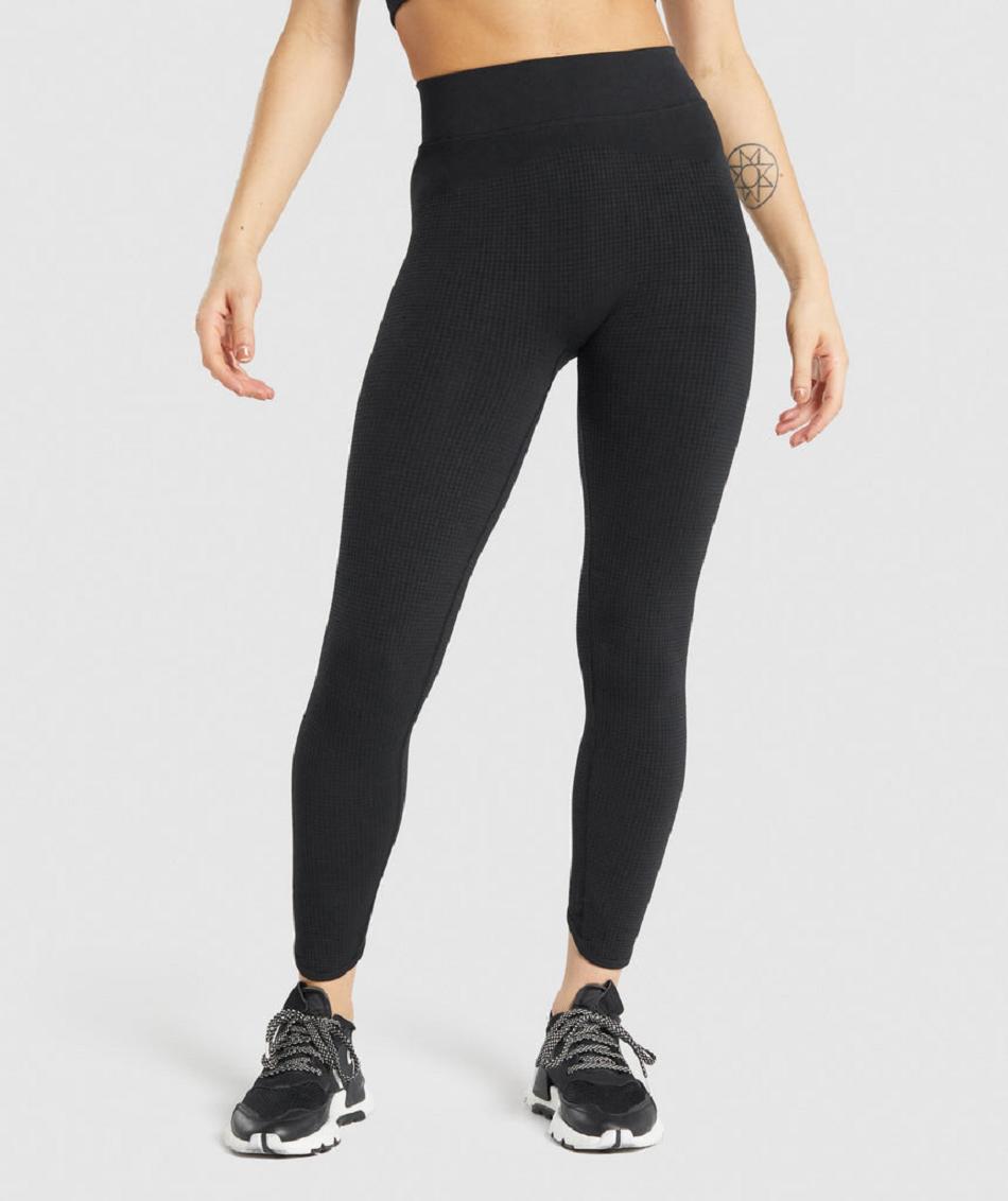 Leggins Gymshark Pause Seamless Mujer Negros | MX_4804HAP