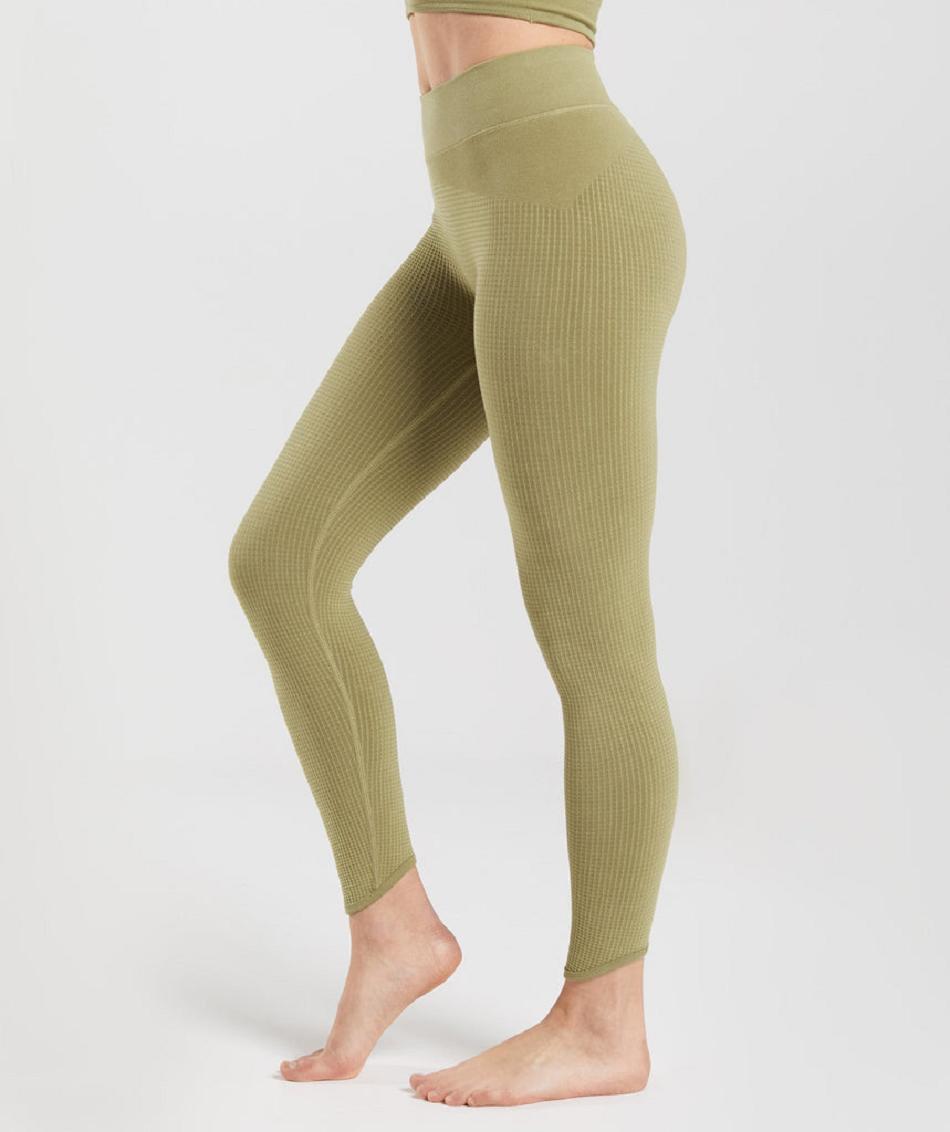 Leggins Gymshark Pause Seamless Mujer Verdes | MX_4794BEX