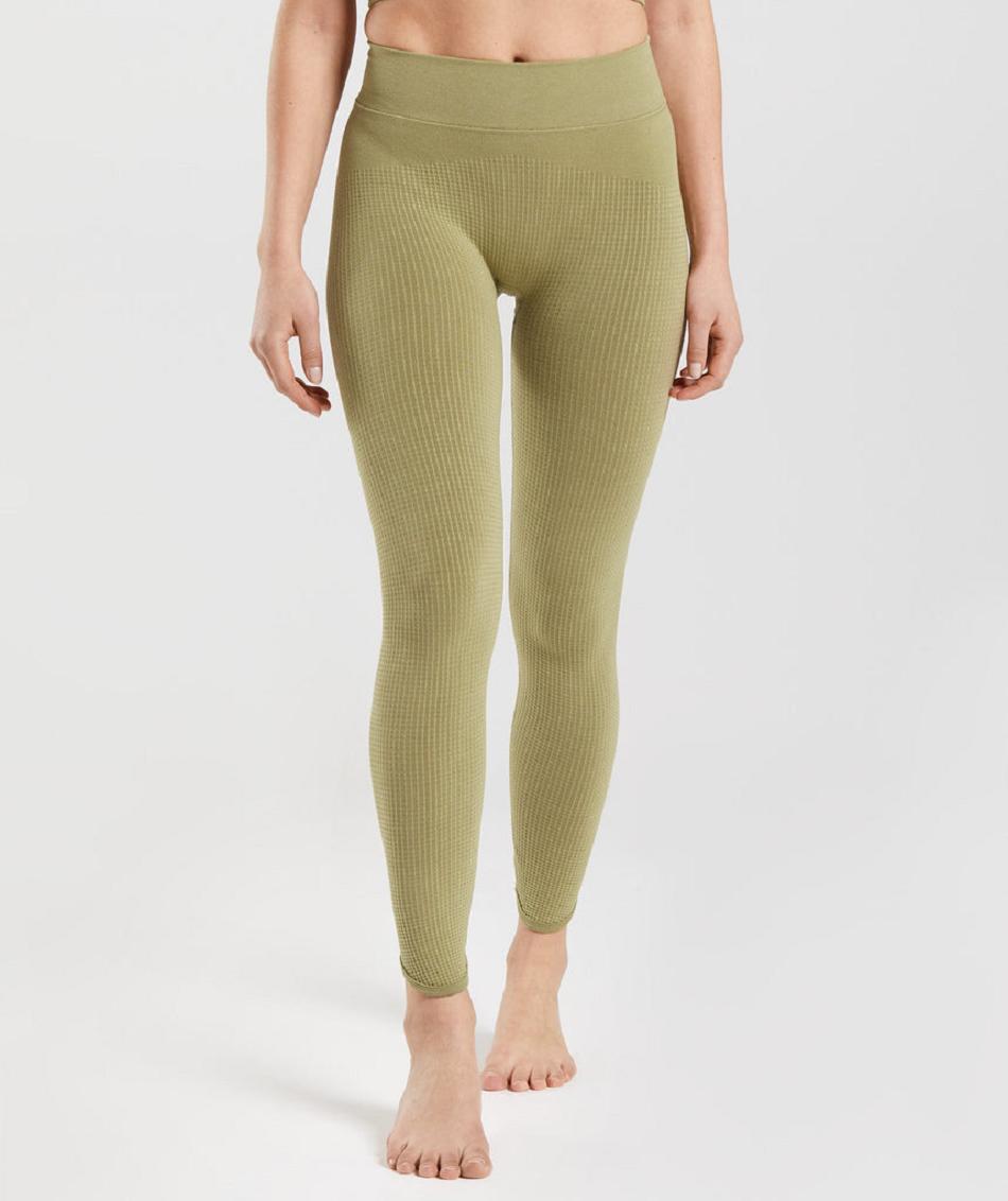 Leggins Gymshark Pause Seamless Mujer Verdes | MX_4794BEX