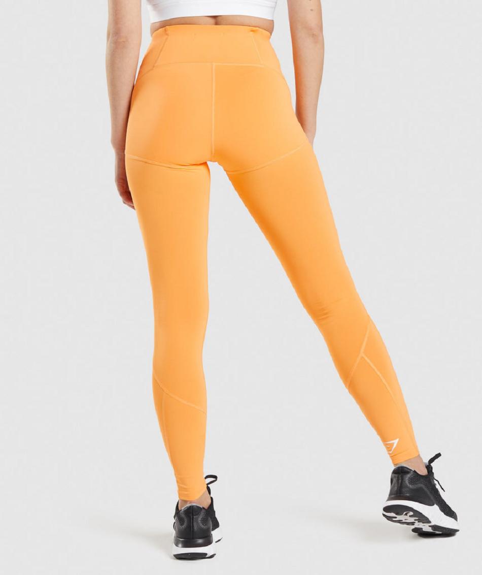 Leggins Gymshark Pulse Mesh Mujer Albaricoque Naranjas | MX_4771MQZ