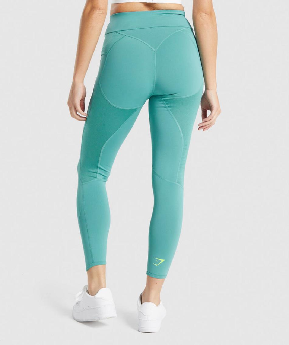 Leggins Gymshark Pulse Mujer Turquesa | MX_4711KOR