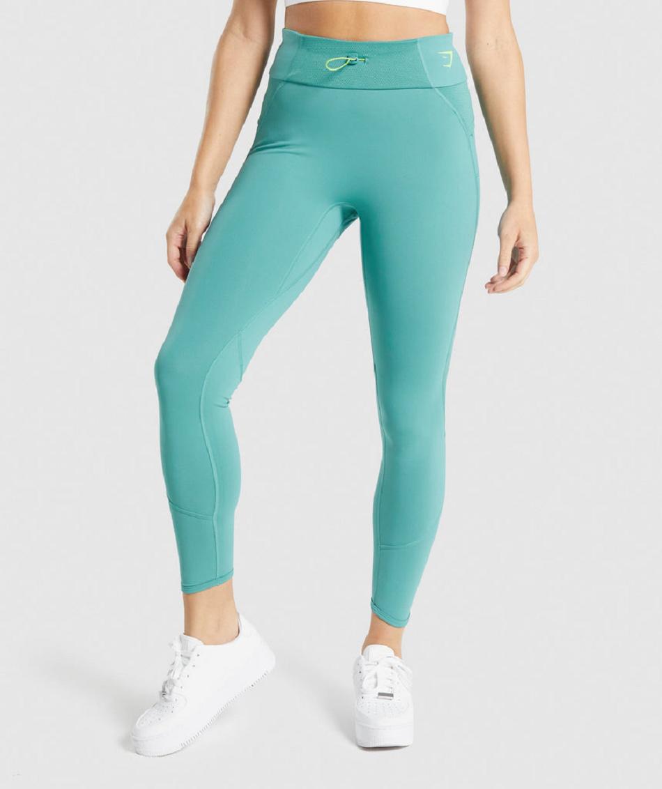 Leggins Gymshark Pulse Mujer Turquesa | MX_4711KOR