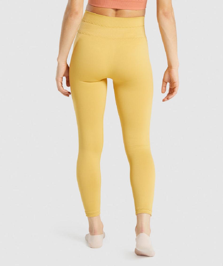 Leggins Gymshark Studio Mujer Amarillos | MX_4741VRW