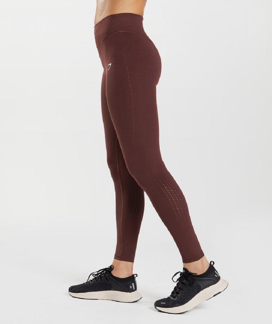 Leggins Gymshark Sweat Seamless Sculpt Mujer Vino | MX_4755AHK