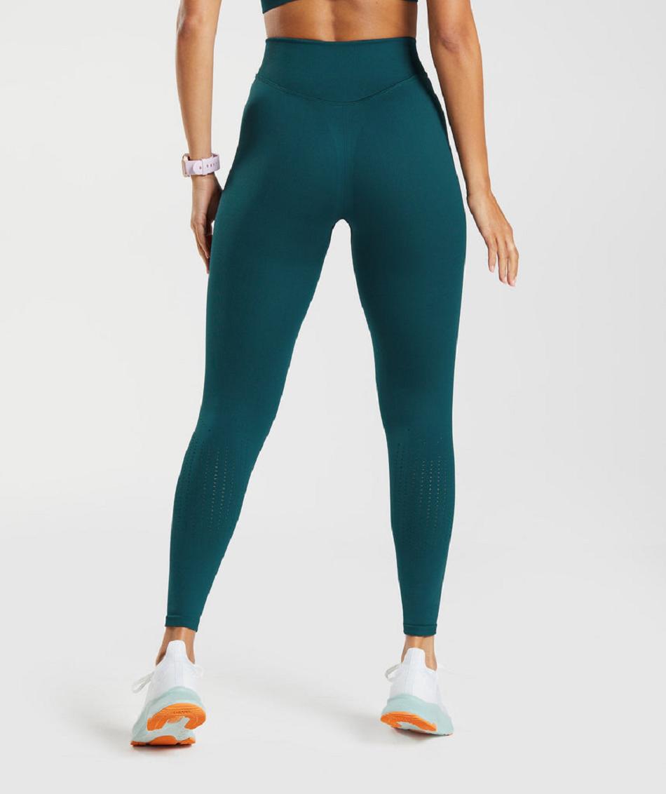 Leggins Gymshark Sweat Seamless Sculpt Mujer Turquesa | MX_4758DFM