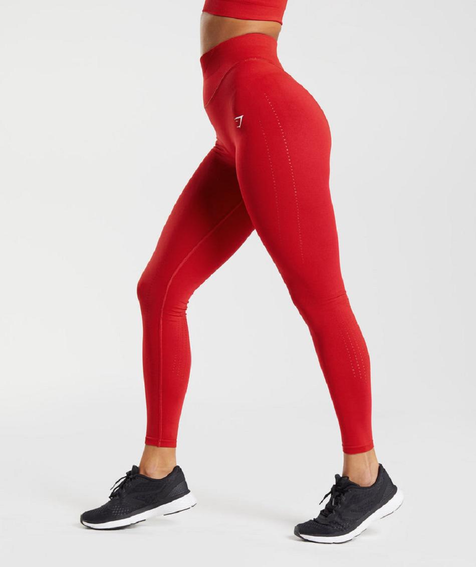 Leggins Gymshark Sweat Seamless Sculpt Mujer Rojos | MX_4760GSO