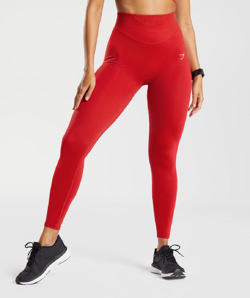 Leggins Gymshark Sweat Seamless Sculpt Mujer Rojos | MX_4760GSO