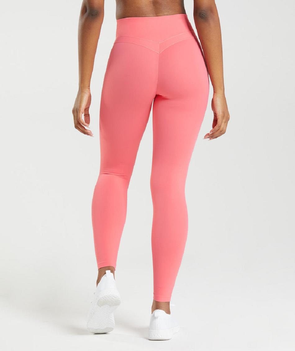 Leggins Gymshark Whitney High Rise Mujer Rosas | MX_4738ZUT