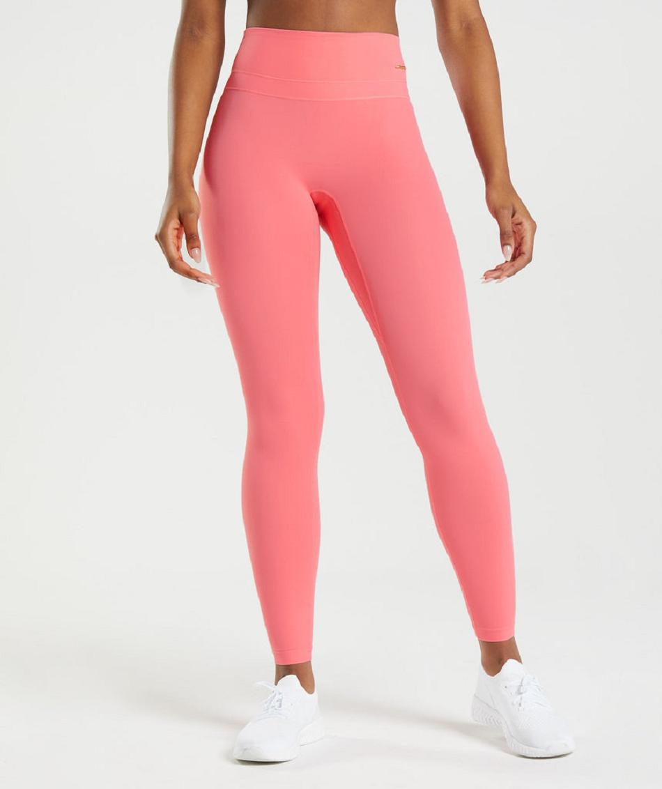 Leggins Gymshark Whitney High Rise Mujer Rosas | MX_4738ZUT