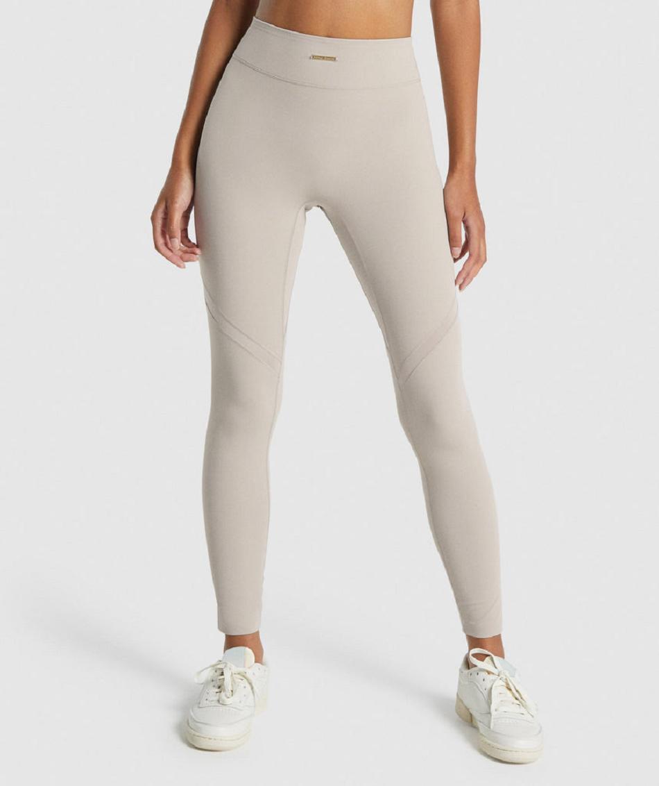 Leggins Gymshark Whitney Mesh Mujer Blancos | MX_4753OKI