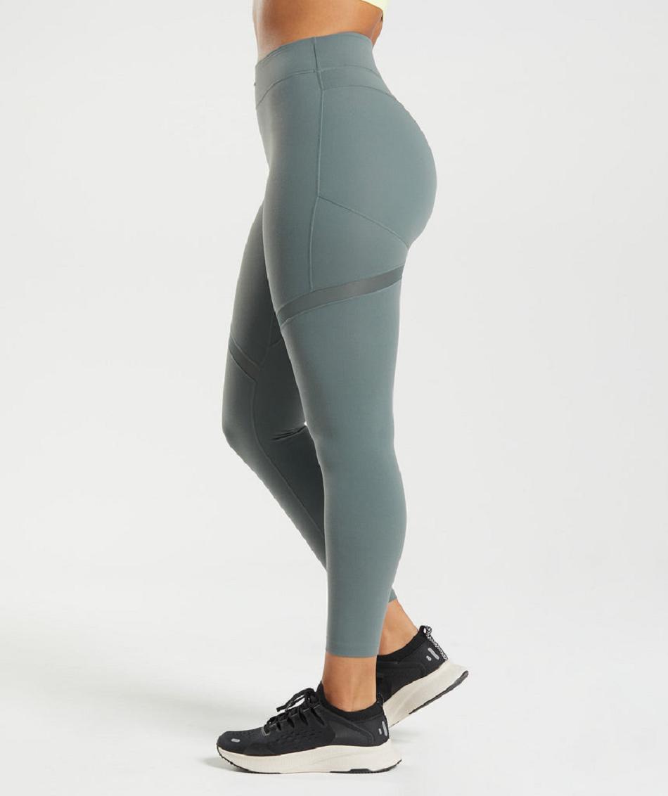 Leggins Gymshark Whitney Mesh Mujer Grises | MX_4756AHK